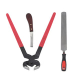 Hoof Repair Tool Kit Steel Double Sided File Hoof Trimmer Tool Kit for Horses Cattle Sheep Donkeys V1294-YM0703-3111230117711