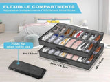 Under Bed Shoe Storage Organizer for Closet, Fits 32 Pairsbed Shoes Box Storage Containers V1258-DP02-F-461