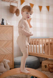 Ponchik Babies + Kids - Ribbed Cotton Romper - Sugar Cookie - 12-18 months V563-RIBROMPER-SCOOKIE-12_18