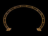 260cm Gold Metal Wedding Arch Round Balloon Birthday Party V63-841761