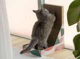 Pop Pattern Cat Scratching Post and Lounge - 350x250x600mm Corrugated Cardboard V888-ELOSUNG25079