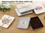 8 Pcs Rectangular Box with Lid, 5.9" x 4.3" x 1.7" Empty Metal Cases, Small Item Organizer with V1192-AZ-W-18391