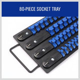 80 Socket Storage Rail Mixed Organizer Rack Holder Ball Locking 1/4" 3/8" 1/2" V465-97274