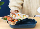 Stainless Steel Bowl With Handle, Kitchen Tableware Large Capacity Lunch Box, Portable Food V1370-AZ4-12310