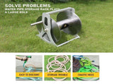 Large Stainless Steel Garden Hose Reel Cart Portable Pipe Holder Heavy Duty Water Pipe Storage Rack V985-PORTABLEHOSEREEL