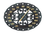 Outside Thermometers for Patio, 13.5 Inch Thermometer Large Numbers Traditional Analogue Dial V1366-AZ2-W-04533