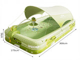Inflatable Swimming Pool 30017556cm with Canopy & Dinosaur Spray Kids Outdoor Water Play Set for V1107-CS-CQYYC3