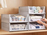 Artiss 5 Pack Stackable Plastic Storage Foldable Closet Organizers WOS-DIY-04-5P-WH