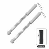 No Cord Spring Battle Rope, 3.53 Lbs A Pair, 18.11in Grey, Outdoor Indoor Body Training Equipment, V1221-XM-LB2701-GM107