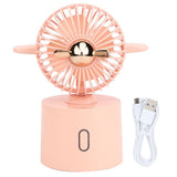 Innovative Airplane Shaped Desktop Mini Portable Fan USB Charging for Home Office UsePink V1294-YM0901-3113200062012