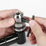 Drill Chuck Extension, 90 degree attachment Adapter With 3/8" Keyed Chuck 8mm Hex Shank Power Tool V1192-AZ-W-2911