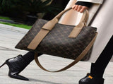 Beige And Brown Retro Fashion Handbag - Elegant Tote with Large Capacity for Work and Daily Use V888-ELOSUNG13998