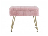 Artiss Storage Ottoman Vanity Foot Stool Pink FS-D-TED01-PK