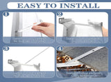 25 Sets 5" Aluminum Roof Gutter Hanger with Straps for Fixing Without Eaves, Ideal for Aluminum and V1258-DP02-C-2845