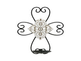 Fleur Moulded Cross Wall Sconce 33cm V637-20615CRS