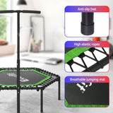 Everfit 48inch Hexagon Fitness Trampoline Rebounder Adjustable Handrail Green TRAMPO-C-MINI48-HEX-GNBK
