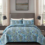 Richly Textured Quilted Coverlet and Pillowcases Set: Embrace the Comfort - Queen size V745-MAC080336Q13U