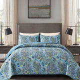 Richly Textured Quilted Coverlet and Pillowcases Set: Embrace the Comfort - Queen size V745-MAC080336Q13U