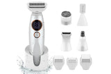 5 in 1 Lady Shavers for Women Bikini Trimmer with LED Display for Underarm Legs V1263-JX-6634
