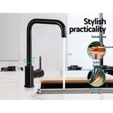 Cefito Kitchen Mixer Tap Mixer Rectangle Sink Faucet Basin Laundry Black TAP-A-82H33-BK