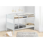 Zinnia Single Bunk Bed Frame Solid Rubber Timber Wood Loft Furniture - White V315-V-WELL-01-KIT