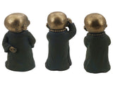 Set 3 Assorted Monk Statues 14x33cm V637-59503MNK