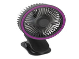 Fan with Clamp Quiet 360 Degree Rotation Rechargeable USB Portable Fan for Desk Bedside Dark Gray V1294-YM0901-3113250077512