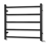 Devanti Electric Heated Towel Rail Rack 5 Bars Wall Mounted Clothes Dry Warmer TW-C-WALL-5-BK