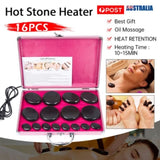 16 Pcs Hot Massage Basalt Stone Volcanic Stones Kit Rock SPA Oiled Massager Salon V201-W12783248