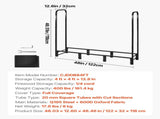 Firewood Rack with Waterproof Cover, 1.22m Outdoor Firewood 1/4 Cord Storage Metal Log V952-HWDCJ4FT20MMYL0PX001V0