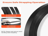 Steel Strapping Coil, 19 mm x 0.55 mm x 91 m, Metal Strapping Banding Roll Withstands Harsh V952-BZKZDGD34INCA7655001V0