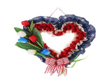 Gorgeous Heart Shaped Wreath, Holiday Decor Prop, Exquisite Crafted Door Hanging Ornament, Perfect V1192-AZ-W-24346