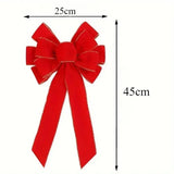 Large Red Velvet Christmas Bow with Gold Glitter Edge V1142-RB1005010487400222