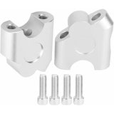 Sturdy Heavy Duty Universal 22mm Motorcycle Handlebar Riser Clamp Adapter, Chrome, Made of Aluminum, V1189-LC-QP-00044