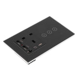 3 Gang WiFi Wall Switch Socket Panel with USB Ports APP Remote Control AC V1294-YM0901-3114210035911