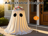 Halloween Ghost Candy Bowl Decoration with Water-Fill Base and Warm LED Battery Box Light V888-ELOSUNG54985-1