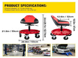 Rolling Garage Stool 300LBS Adjustable Mechanic Work Shop Seat w/Casters V952-HKYSCLWXDC6QRMFLIV0