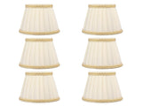 6Pcs Small Lamp Shade Clip On Drum Lampshade Cloth for Chandelier Candle Bulbs Lighting Accessories V1294-YM0703-3119230010711