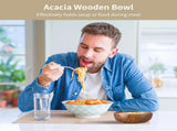 10PCS Acacia Wooden Bowls, 3.9" Small Wood Bowls Set, Japanese Style Serving Bowls for Salad, V1192-AZ-W-18297
