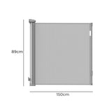 BoPeep Retractable Baby Safety Gates 150cm Grey 150 cm KD1134-150-GY