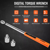 3Pc 1/2" Digital Torque Wrench Set Adjustable 17-340N.m / 25-250ft.lb Motorcycle V465-81138