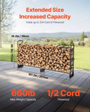Firewood Rack with Waterproof Cover, 257 x 36 x 117 cm Outdoor Firewood Holder, 660lb Weight V952-DCJPSYGNJB102MUXJV0