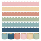 240Ft Boho Bulletin Board Borders Colorful Classroom Border Trim Scalloped Stickers Rolled 6 Rolls V1366-AZ2-W-17739