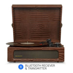 Crosley Voyager Brown Croc - Bluetooth Portable Turntable V398-CRIW8017B-BR4