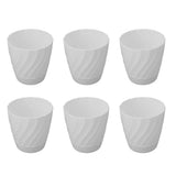 6pcs Plastic Flower Poting Plant Container Lightweight Plastic Planter for Home Balcony V1294-YM0901-3111240201712