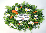Easter Carrot Wreath Daisy Eucalyptus Wreath Indoor Outdoor Happy Easter Hanging Ornaments Home V1294-YM0523-10337126
