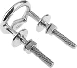 Marine Stainless Steel Transom Mount Ski Tow Hook Water Eye Hitch for Boats 2-1/2" Ring Boat V1259-DP01-A-1393