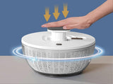 6L Salad Spinner with One-Hand Pump, Lettuce & Fruit Washer Dryer V1263-JX-5402