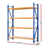 Giantz 2.4Mx2M Garage Shelving Warehouse Rack Pallet Racking Storage Shelf Blue WR-F-20246-200BO-ABC