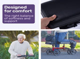 Equipmed Knee Scooter Walker, Dual Brakes - Bag - Broken Leg Ankle Foot Mobility - Crutches V219-HELKNSEQS1RB